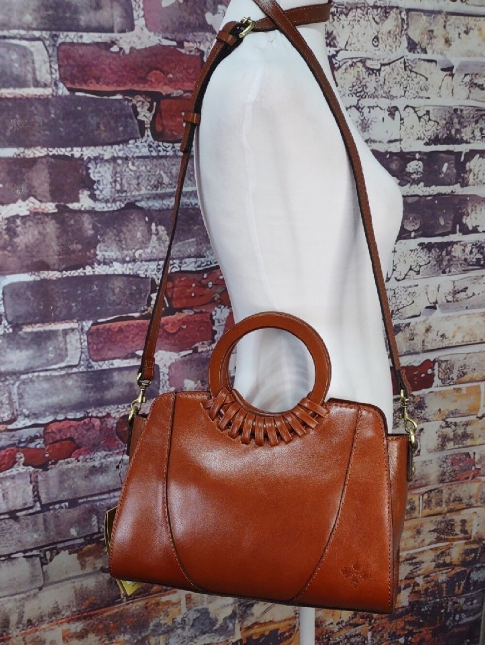 Patricia Nash "Lyon" Leather Circular-Handle Satchel - Picture 2 of 12